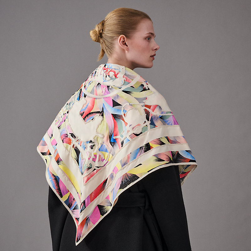 カレ90 プレシュー 《エクスリブリス》 - ブルー | Hermès - エルメス